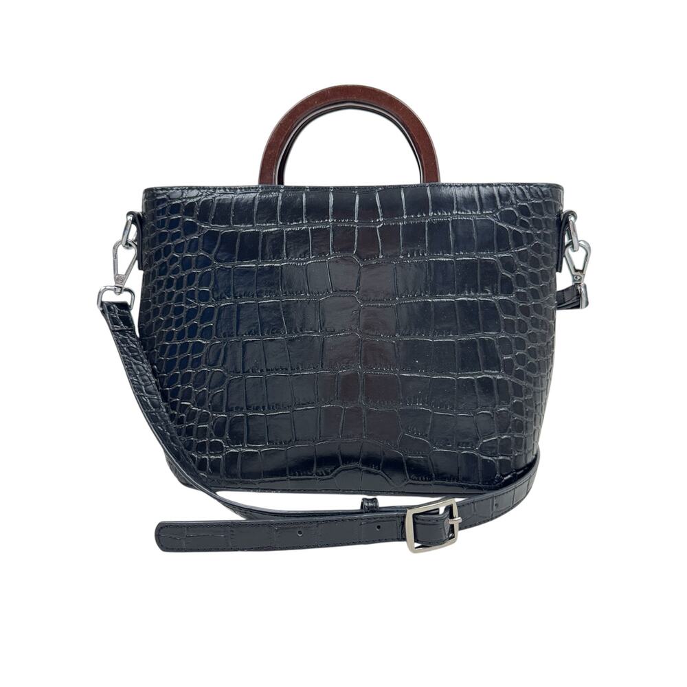 Nakedvice Croc-Embossed Leather Crossbody Bag